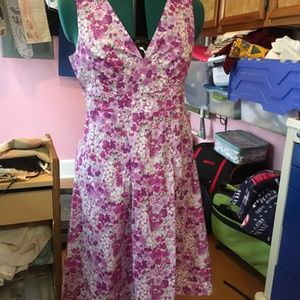 Garnet Hill Cotton Essential Dress Floral, Size 10